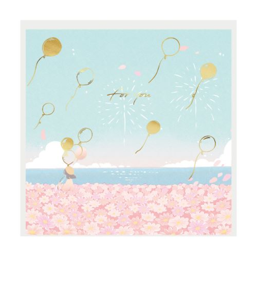 包む　色紙　風船　TS042