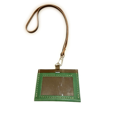 レザークラフトキット　IDカードケース　緑