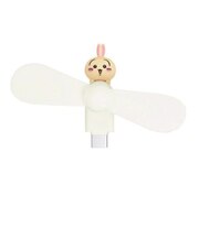 【お買い得】 グルマンディーズ コネクタ付き ミニクールファン(USB Type-C) ちいかわ うさぎ