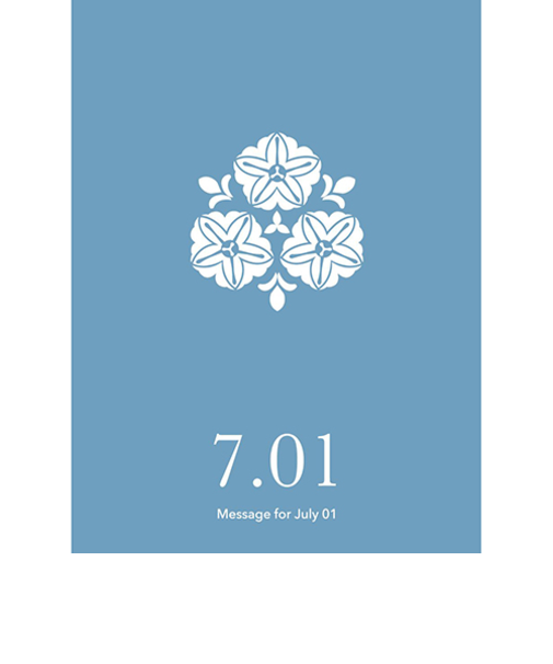 草紙堂　花結びメッセージカード　7月1日