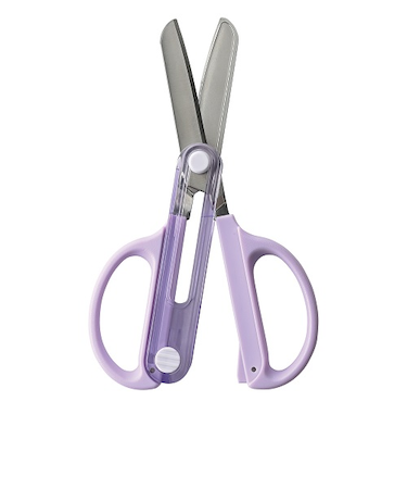 クツワ　キャップ一体こどもハサミ　SS122PU　パープル