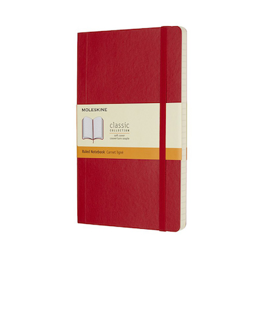 モレスキン（MOLESKINE）　クラシックノートブック　ソフトカバー　横罫　ラージサイズ　レッド