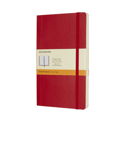 モレスキン（MOLESKINE）　クラシックノートブック　ソフトカバー　横罫　ラージサイズ　レッド
