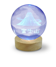 日本トラストテクノロジー（JTT）　3Dクリスタルボールライト　JAPAN　3Dアート　CRYBALL-FUJI-RGBR　富士山　RGB