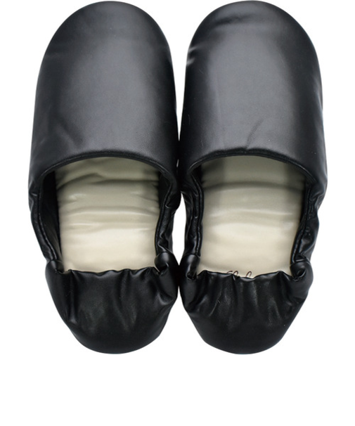 現代百貨　Labasポータブルスリッパ（ポーチ付）　M　ブラック