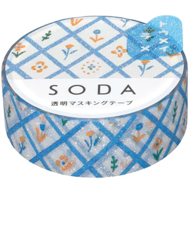 キングジム（KING　JIM）　ソーダ（SODA）　透明マスキングテープ　CMTG15－001　ブルーム