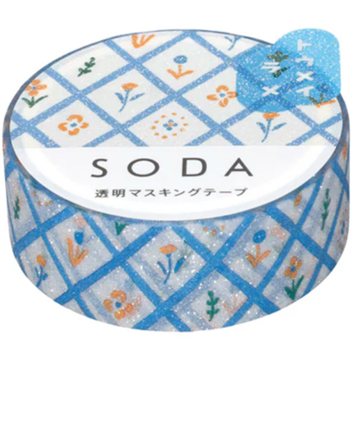 キングジム（KING　JIM）　ソーダ（SODA）　透明マスキングテープ　CMTG15－001　ブルーム