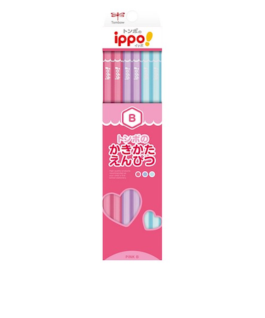 トンボ鉛筆（Tombow）　イッポ（ippo!）　かきかたえんぴつ　B　KB－KPW04－B　ピンク