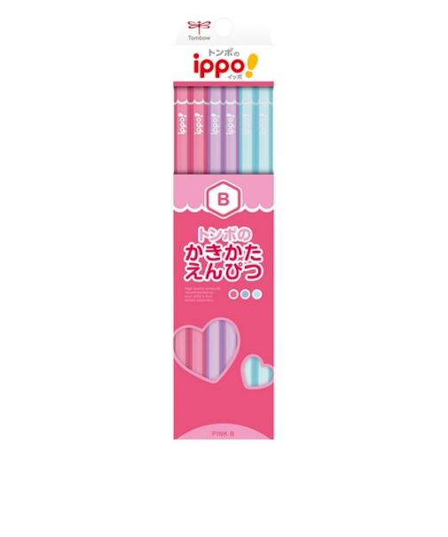 トンボ鉛筆（Tombow）　イッポ（ippo!）　かきかたえんぴつ　B　KB－KPW04－B　ピンク