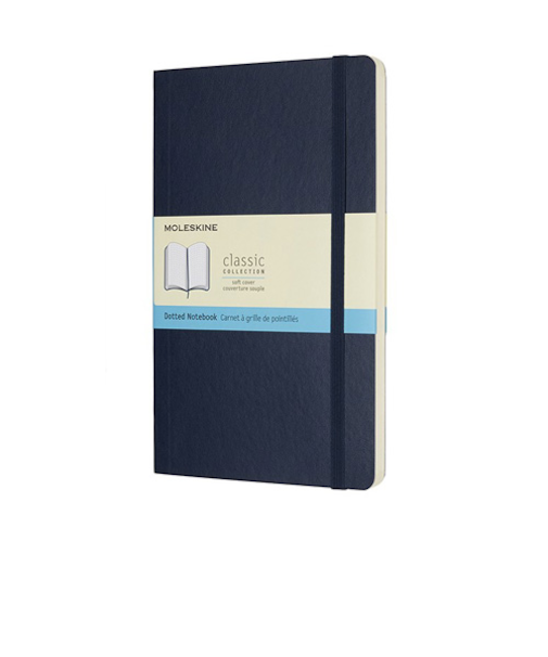 モレスキン（MOLESKINE）　クラシックノートブック　ソフトカバー　ドット方眼　ラージサイズ　ブルー