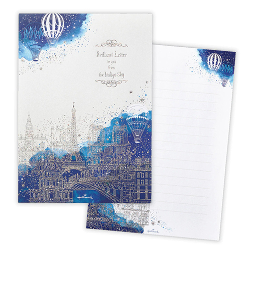 ホールマーク（Hallmark）　レターパッド　プレミアムレター　819118　ブリリアントレター　インディゴスカイ2