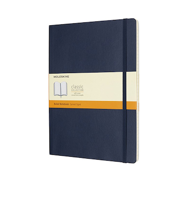 モレスキン（MOLESKINE）　クラシックノートブック　ソフトカバー　横罫　XLサイズ　ブルー