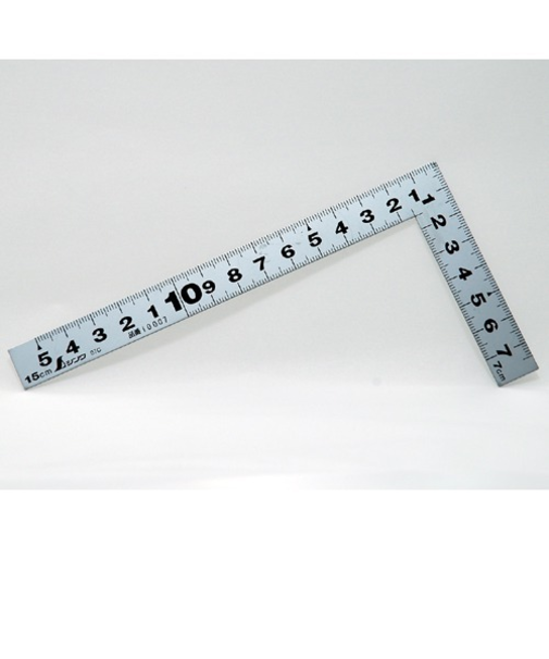 シンワ　平ぴた　シルバー　15cm　鉄工用