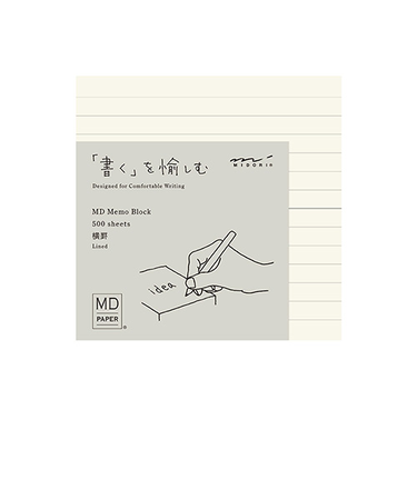 ミドリ（MIDORI）　MDブロックメモ　横罫　15285006