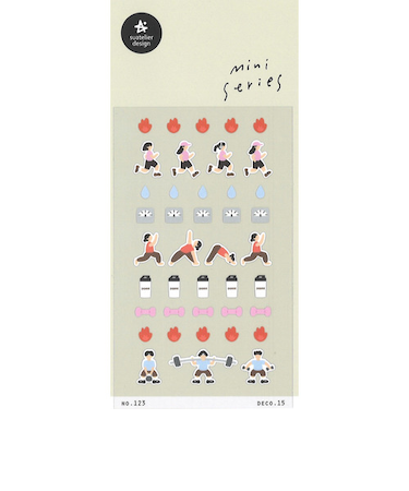 スワテリエ（suatelier）　ミニステッカー　123　deco.15　トレーニング