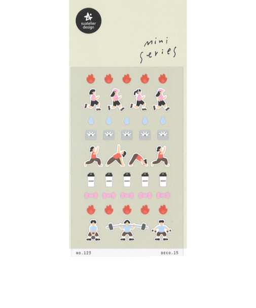 スワテリエ（suatelier）　ミニステッカー　123　deco.15　トレーニング