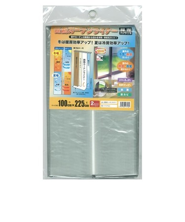明和グラビア　断熱カーテンライナー　100×225cm　クリア　2枚入