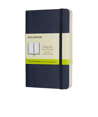 モレスキン（MOLESKINE）　クラシックノートブック　ソフトカバー　無地　ポケットサイズ　ブルー