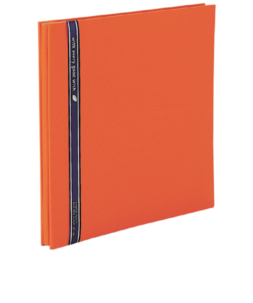 セキセイ　ミニフリーアルバム（黒台紙）　オレンジ