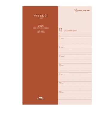【2025年12月始まり】　レイメイ藤井　システムノートダイアリー　A5　ウィークリーレフト　RFDR2677　月曜始まり