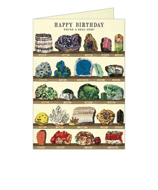 カバリーニ（CAVALLINI）　グリーティングカード　Happy　Birthday　鉱物