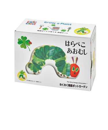 聖新陶芸　はらぺこあおむし　わくわく陶器ポットガーデン　HP06-01　四つ葉のクローバー