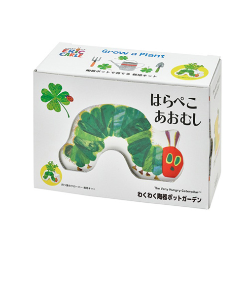 聖新陶芸　はらぺこあおむし　わくわく陶器ポットガーデン　HP06-01　四つ葉のクローバー
