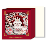 リーフワークカンパニー バースデーカード レーザーカットボックス ケーキ 51-053