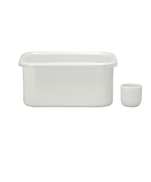 野田琺瑯　ぬか漬け美人　冷蔵庫用ぬか床容器　水取器付　3.2L