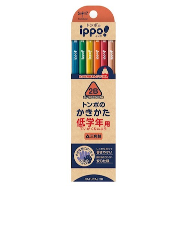 トンボ鉛筆（Tombow）　低学年用かきかたえんぴつ　三角　2B　MP－SENN04－2B
