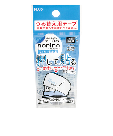 プラス（PLUS）　テープのり　ノリノスポット　しっかり貼れる　つめ替え用テープ　TG-1821R