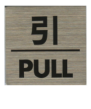 HCP　ステンレスサインプレート　引／PULL　ST－S019