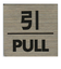 HCP　ステンレスサインプレート　引／PULL　ST－S019