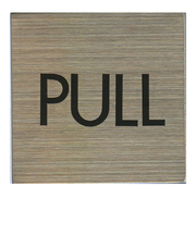 HCP　ステンレスサインプレート　PULL　S‐009