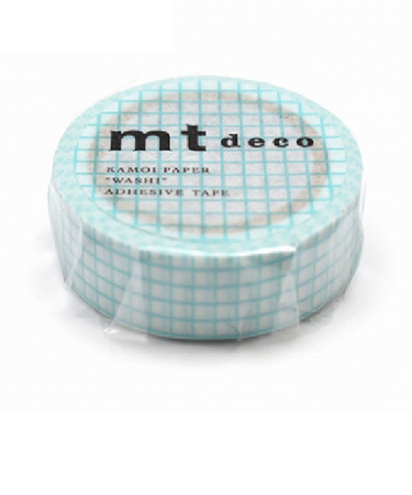 カモ井　mt　1P　MT01D395R　方眼／ミントブルー
