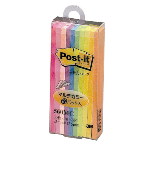 3M　ポスト・イット　ふせんハーフ　マルチカラー　560MC