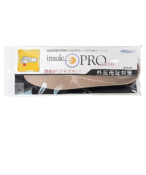 村井　インソールプロ（insole　PRO)　外反母趾対策　レディース　L　ベージュ