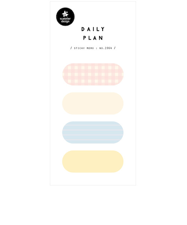 スワテリエ（suatelier）　デイリープランふせん　1964　4柄×40枚入