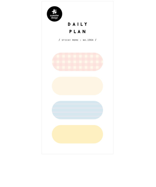 スワテリエ（suatelier）　デイリープランふせん　1964　4柄×40枚入