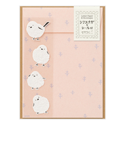 ミドリ（MIDORI）　レターセット　シール付　86637006　シマエナガ柄A