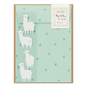 ミドリ（MIDORI）　レターセット　シール付　86636006　アルパカ柄B