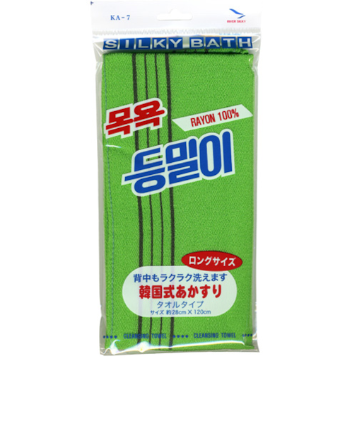RIVER　SILKY　韓国式あかすり　タオルタイプ　ロング　KA－7