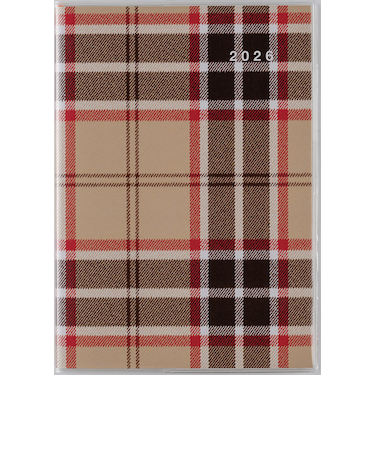 【2026年1月始まり】　高橋書店　クレールインデックス3　B6　マンスリーブロック　386　チェック　日曜始まり