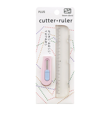 プラス（PLUS）　チームデミ（team-demi）　カッター＋ルーラー　TD-001CR　もも