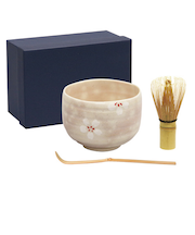 藍花　お抹茶3点セット　14479　さくら化粧