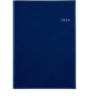 【2026年1月始まり】　高橋書店　デスクダイアリー　A5　ウィークリーレフト　471　紺　月曜始まり
