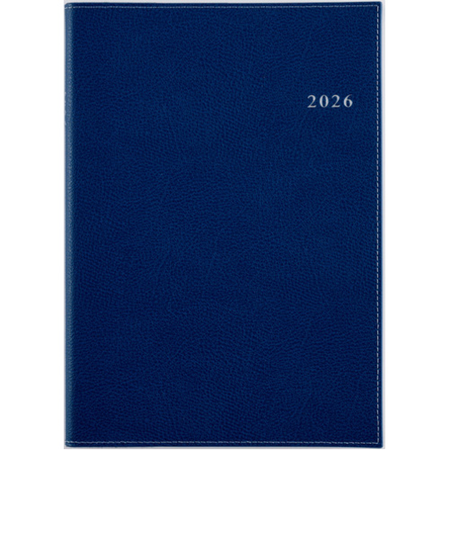 【2026年1月始まり】　高橋書店　デスクダイアリー　A5　ウィークリーレフト　471　紺　月曜始まり