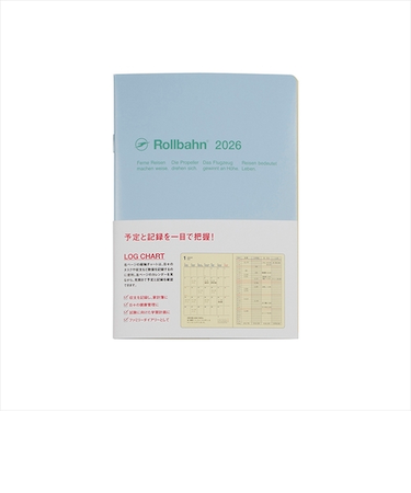 【2025年10月始まり】　デルフォニックス（DELFONICS）　ロルバーンノートダイアリー　ログチャート　B6　マンスリーブロック　160093_360　ラ