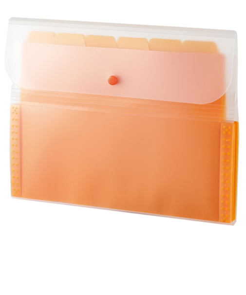 セキセイ　アクティフ　ドキュメントフォルダー　A4　13ポケットタイプ　ACT－3912　オレンジ