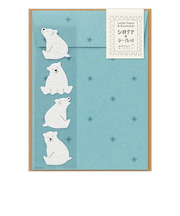 ミドリ（MIDORI）　レターセット　シール付　86640006　シロクマ柄A